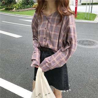 (HÀNG ORDER) ÁO SƠ MI CARO CỔ V 2018