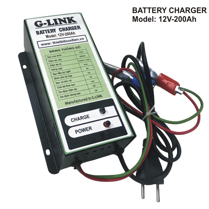 MÁY NẠP ẮC QUY TỰ ĐỘNG GLINK POWER 12V-200AH