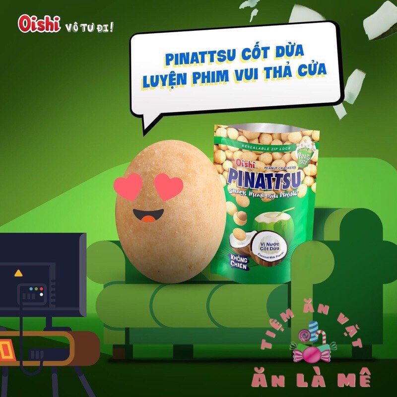 Đậu Phộng Không Chiên Gói 95g Oishi Pinattsu tiệm ăn vặt ĂN LÀ MÊ
