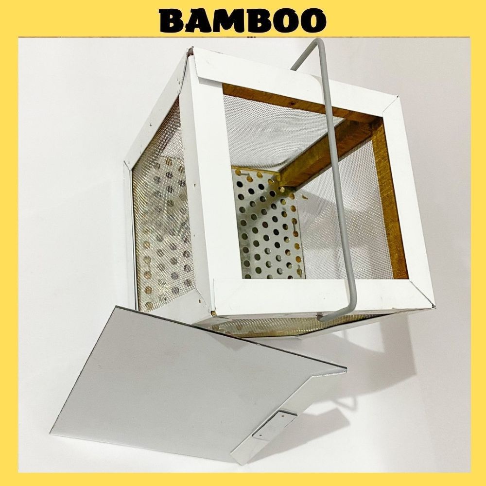 Hộp đựng dế Bamboo hộp dế vuông khung nhôm có nắp kéo chắc chắn dễ sử dụng cỡ bé