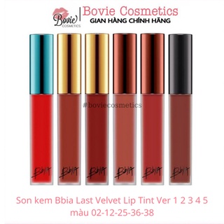   Sẵn 39  Son kem Bbia Last Velvet Lip Tint Ver 1 2 3 4 5 màu 02-12-25-36-38-39 