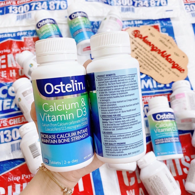 BILL MUA TẠI ÚC CHUẨN AIR - VIÊN UỐNG BỔ SUNG CANXI OSTELIN CALCIUM & VITAMIN D3