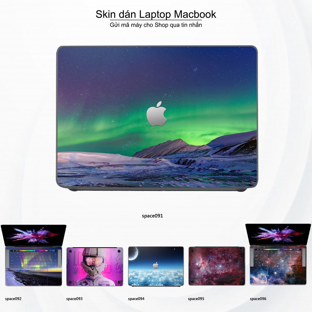 Skin dán Macbook mẫu không gian (đã cắt sẵn, inbox mã máy cho shop)