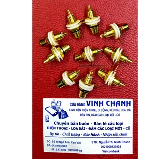 Combo 10 Ổ Dắc Hoa Sen Đỏ Đen Mạ Đồng