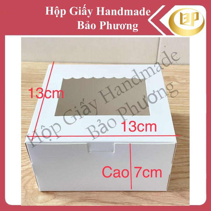 Hộp giấy trắng size 13x13x7cm set 50 hộp