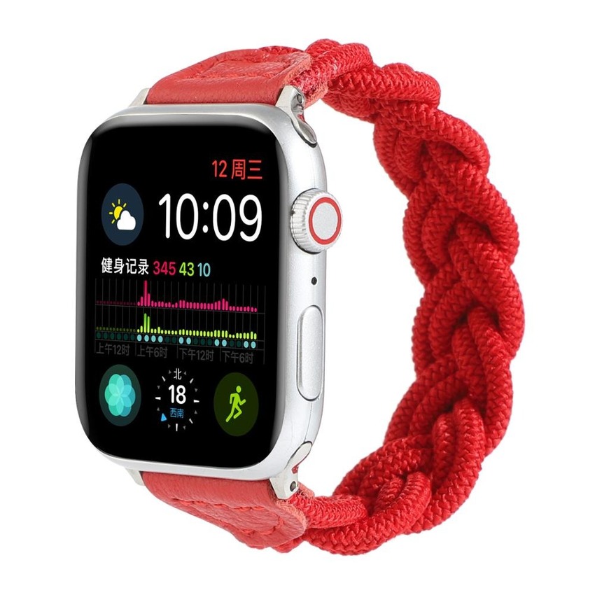 Dây đeo đồng hồ dạng vòng bện dành cho Apple 40mm 38mm 40mm 44mm Iwatch dòng 6 Se 5 4 3 2 1