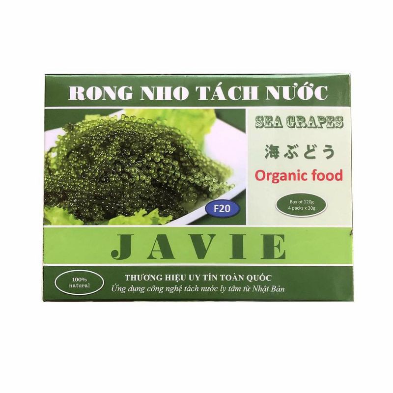 Rong nho 20 hộp (120gr/hộp) tặng 40 gói sốt. rong nho tách nước. rong nho khô. rong biển khô