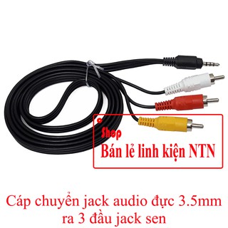 Cáp chuyển jack audio đực 3.5mm ra 3 đầu jack sen