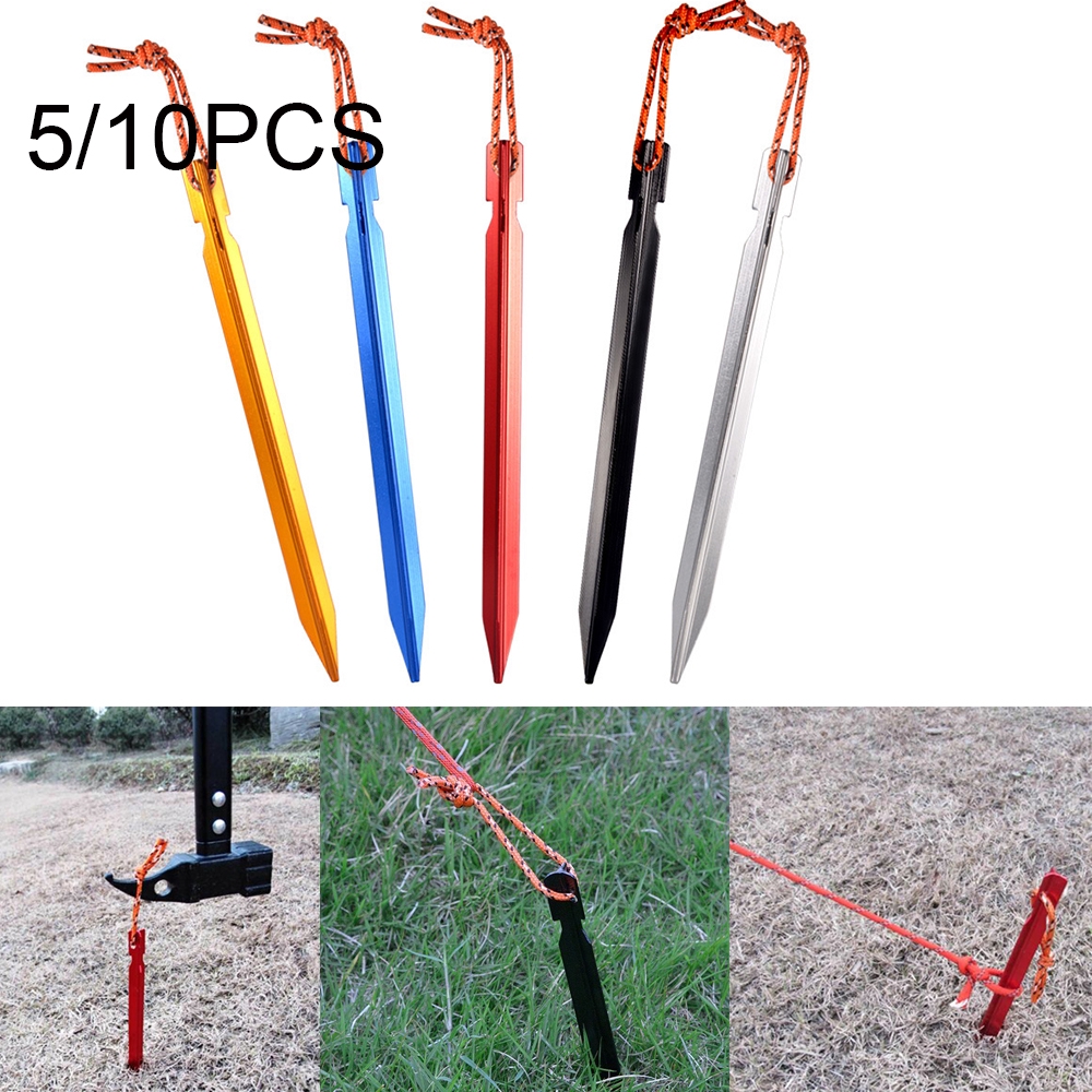Bộ 5/10 cái cọc dựng lều bằng hợp kim 18cm