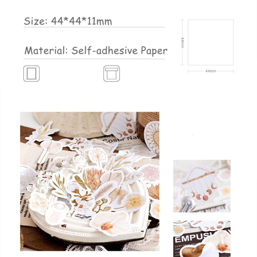 Set 46 Miếng Dán Tự Dính Họa Tiết Cây Hoa Trang Trí Thủ Công DIY