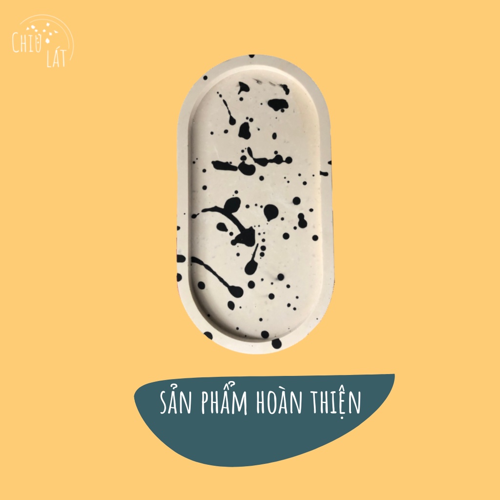 Khuôn Silicon hình khay làm đồ Jesmonite, Resin, DIY, Concrete