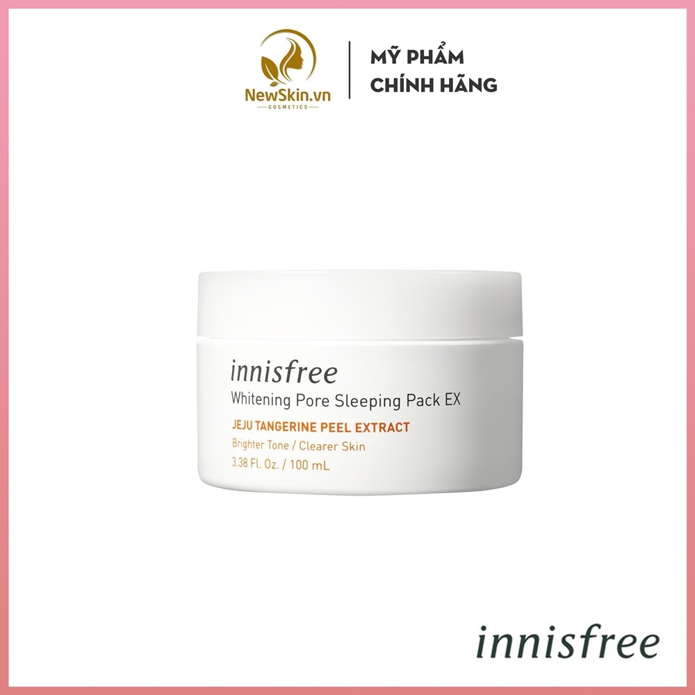 Mặt Nạ Ngủ Dưỡng Sáng Và Se Khít Lỗ Chân Lông Innisfree Whitening Pore Sleeping Pack EX 100ml