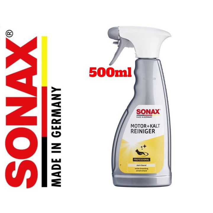 Dung dịch tẩy rửa, vệ sinh khoang máy ô tô thương hiệu Đức - Sonax Engine cold cleaner 543200 Dung tích 500ml