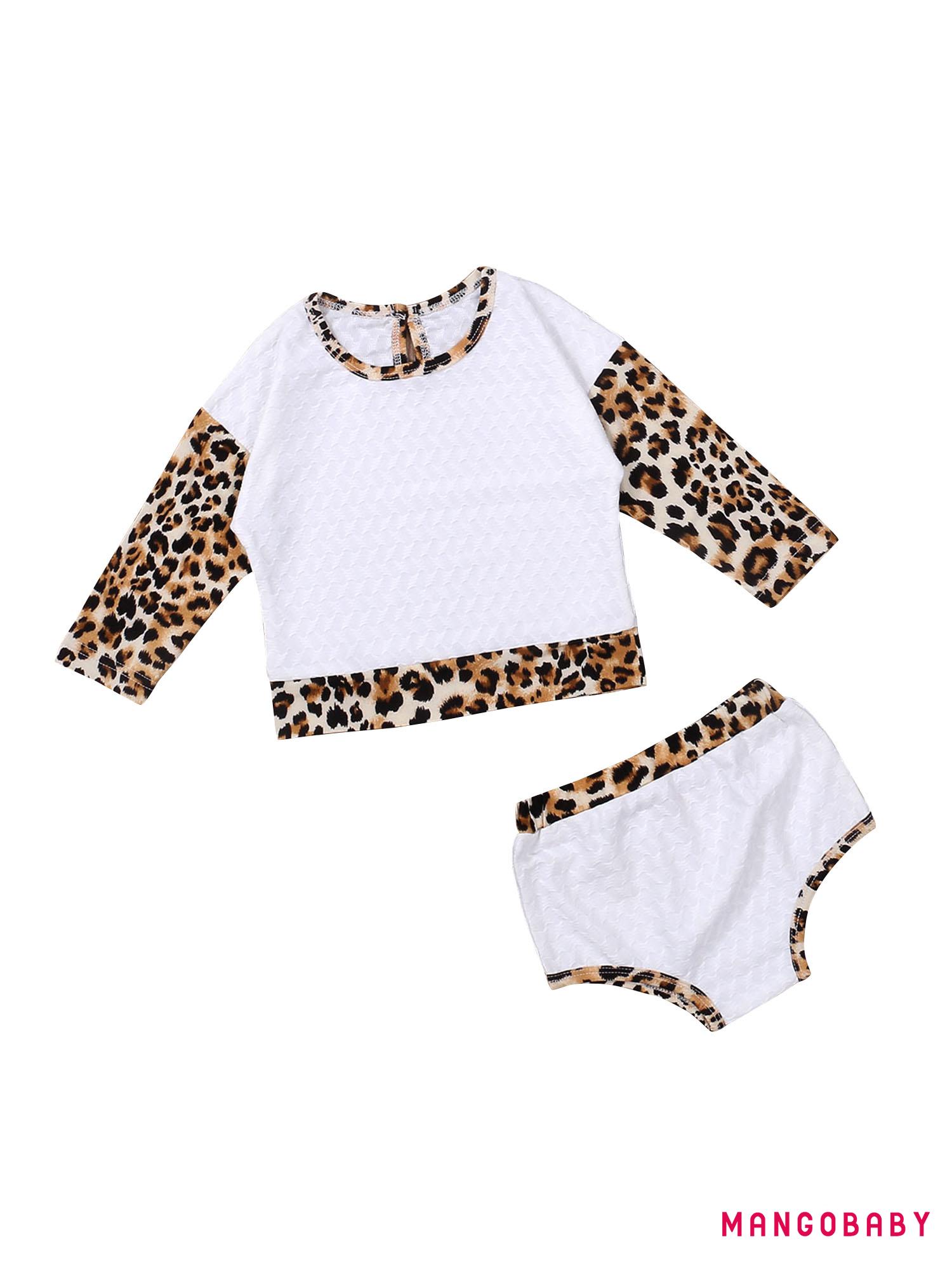 Set Đồ 2 Món Họa Tiết Da Báo Cho Bé Gái
