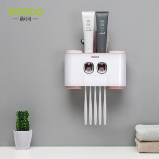 Kệ đa năng E1802 gồm 2 cốc, 4 ngăn đựng bàn trải, hai lõi nhả kem đánh răng, 2 cốc đựng kem đánh răng