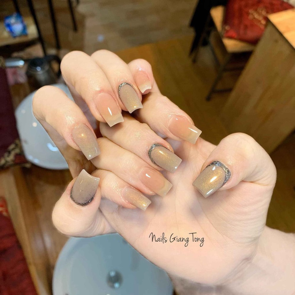 Set gel nhũ ánh trai AS mẫu chai đen 6 chai - ánh nhũ