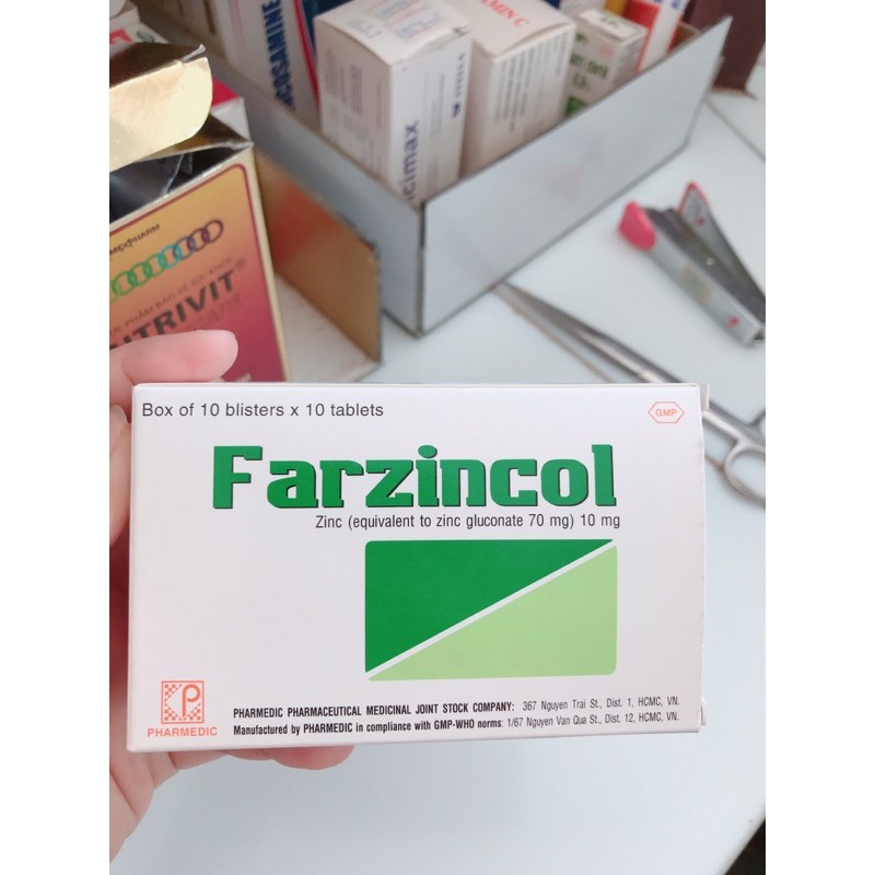 Farzincol Viên uống bổ sung kẽm ZinC H/100viên