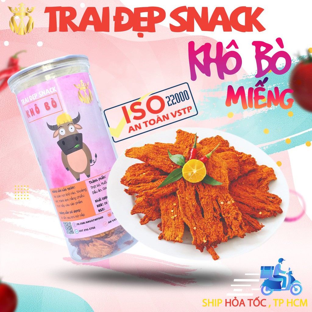 Khô Bò Miếng hủ Pet 300g - Trai Đẹp Snack | BigBuy360 - bigbuy360.vn