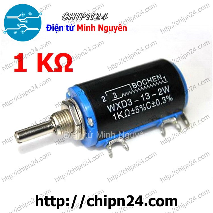 [1 CÁI] (F39) Biến trở WXD3 1K (WXD3-13-2W) (Biến trở Chiết áp tinh chỉnh xoay 10 vòng)