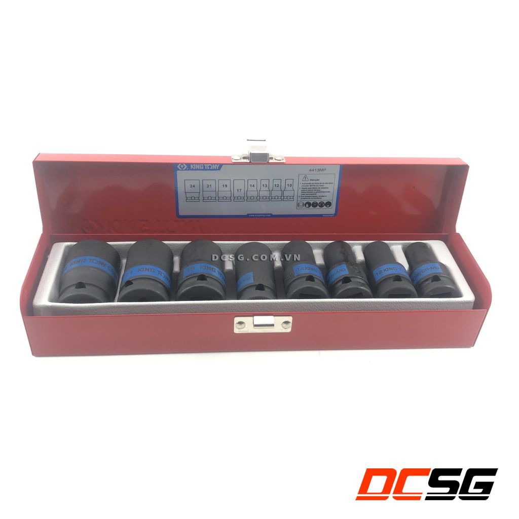Bộ đầu tuýp 10-24mm chuôi 1/2&quot; Kingtony 4413MP (8 chi tiết/bộ)