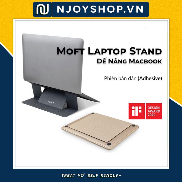 Đế Nâng Macbook Siêu Mỏng Moft Stand x DesignNest Siêu Nhẹ, Siêu Mỏng, 2 Góc Độ Điều Chỉnh Dùng Cho Laptop 11 - 16 inch