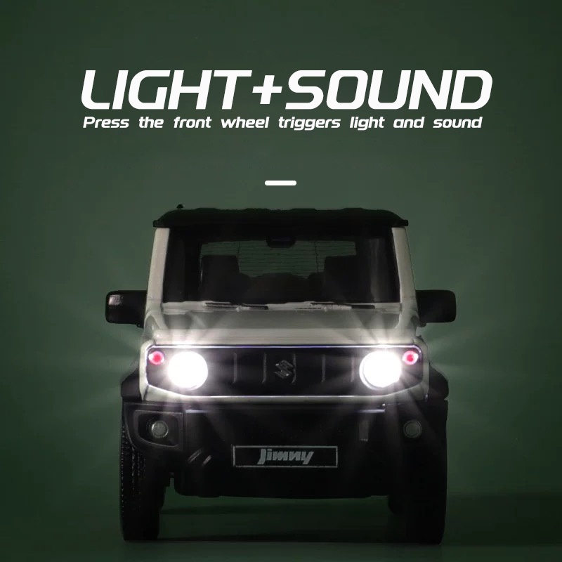 Mô Hình Xe Hơi SUZUKI JIMNY Có Đèn Và Âm Thanh Bằng Hợp Kim Tỉ Lệ 1: 26 Làm Quà Sinh Nhật Cho Bé Trai