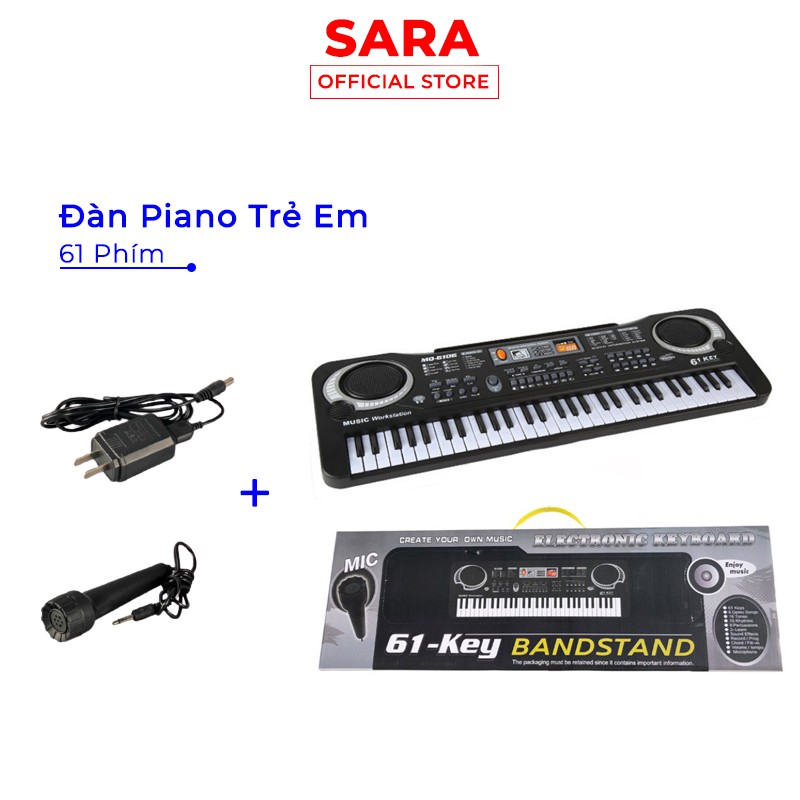 Đàn điện tử cho bé đàn piano 61 phím size vừa 00036