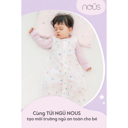Nous - Túi ngủ Nous Xô họa tiết cho bé từ sơ sinh đến 12 tháng