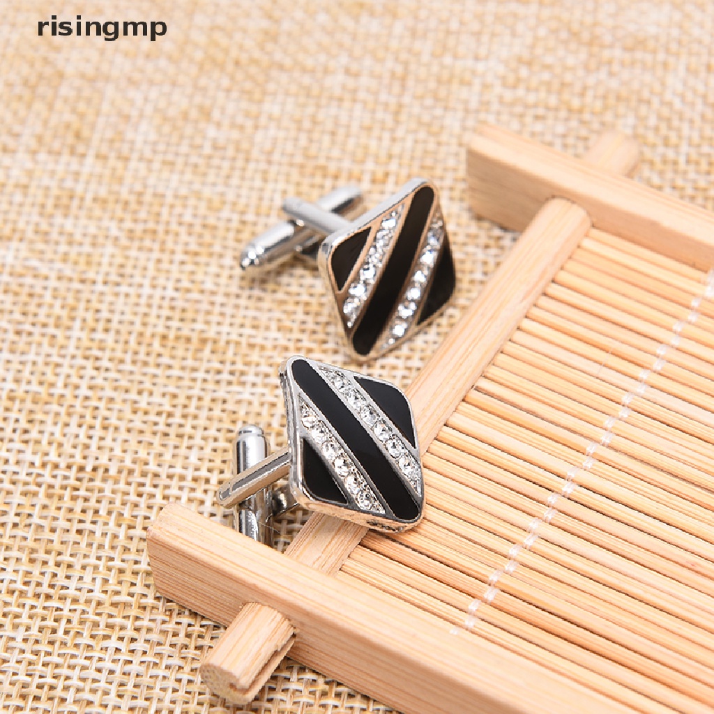 Khuy Măng Sét Cài Áo Sơ Mi Màu Đỏ Đen Cho Nam ♨Nóng Bỏng