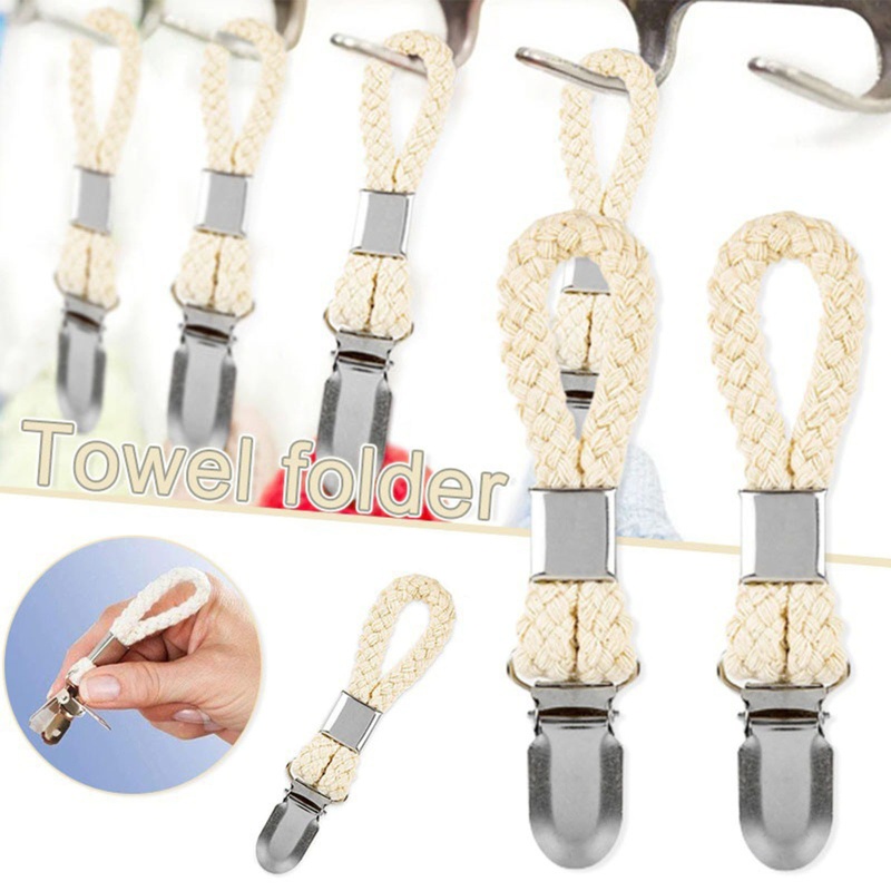 Set 8 Kẹp Dây Thừng Cotton Treo Khăn Tiện Dụng Cho Gia Đình