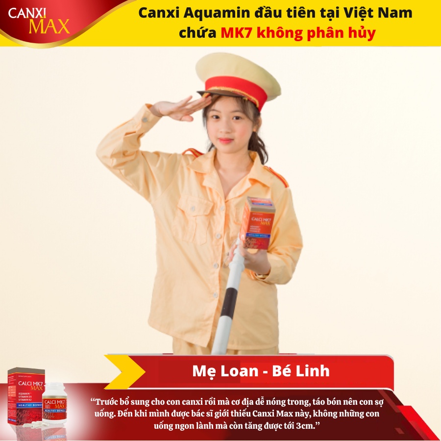 Calci MK7 Max - Viên uống bổ sung canxi tảo đỏ tự nhiên, vitamin D3, MK7 hộp 60 viên