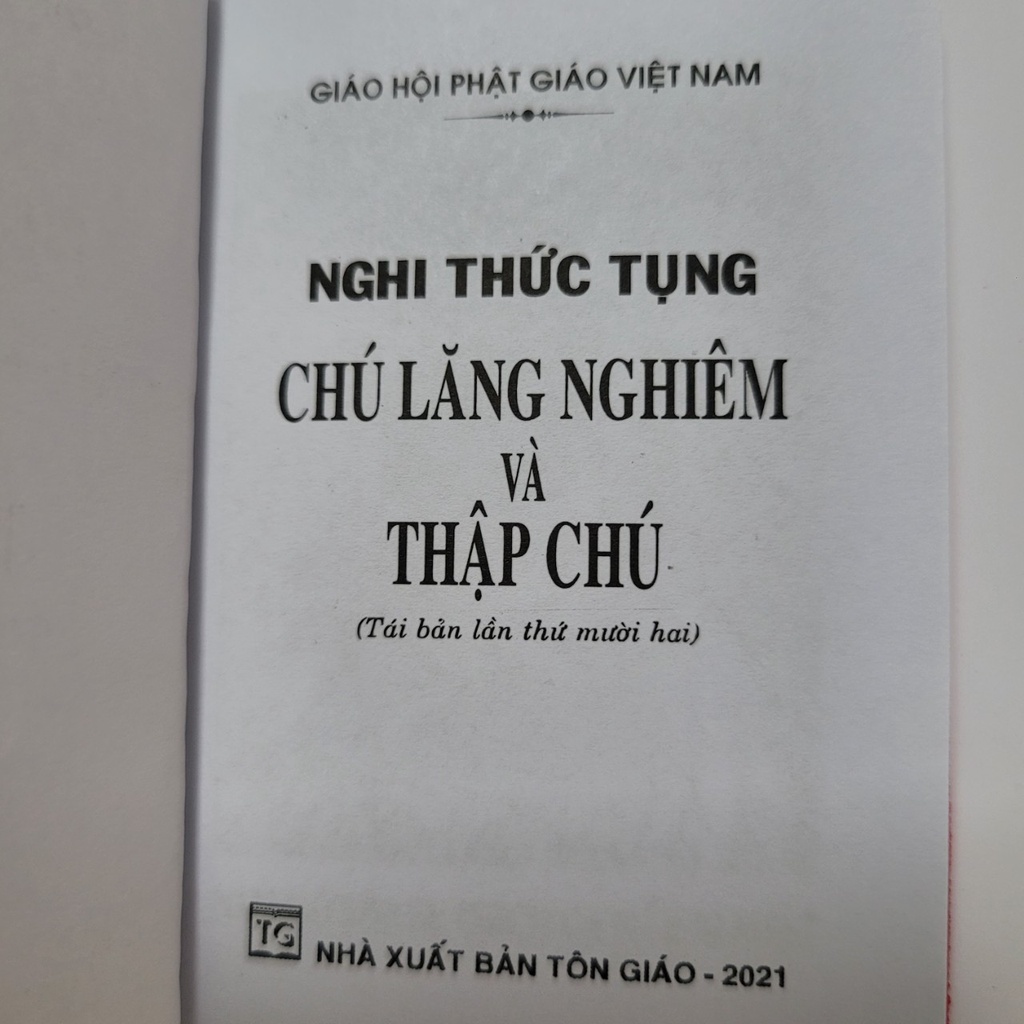 Sách - Nghi Thức Tụng Chú Lăng Nghiêm Và Thập Chú (Quyển mini bỏ túi)