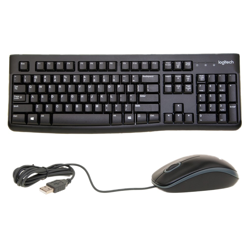 Bộ bàn phím chuột Logitech MK120 - Hàng Chính Hãng
