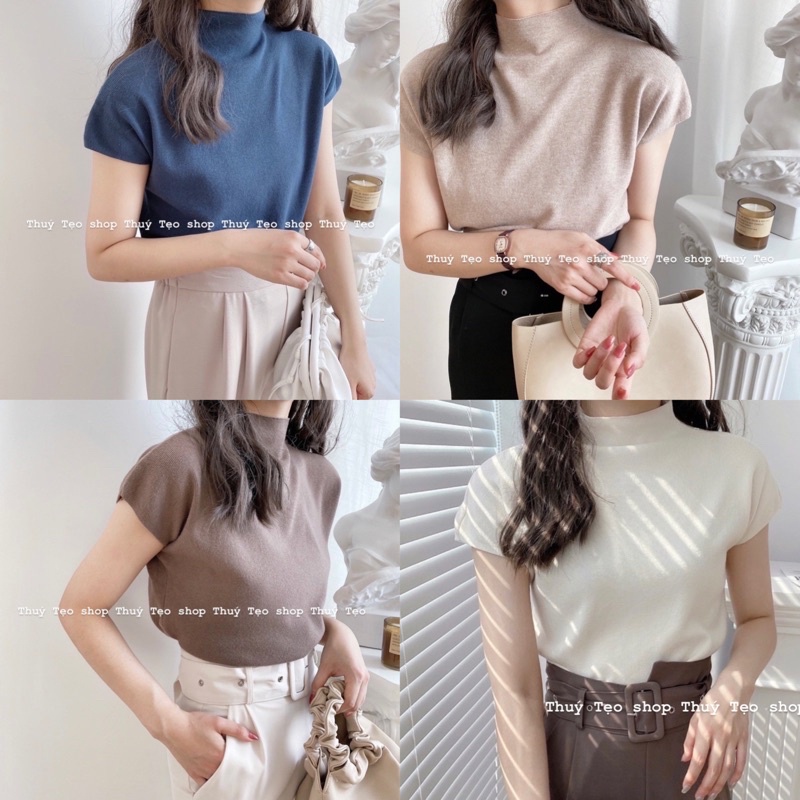 ÁO LEN TRƠN CÁNH DƠI CỔ 3cm - ÁO LEN NỮ QUẢNG CHÂU - Hàng mới về