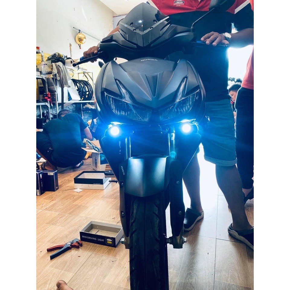 Đèn trợ sáng bi cầu mini 2 chế độ xe máy ô tô loại 1