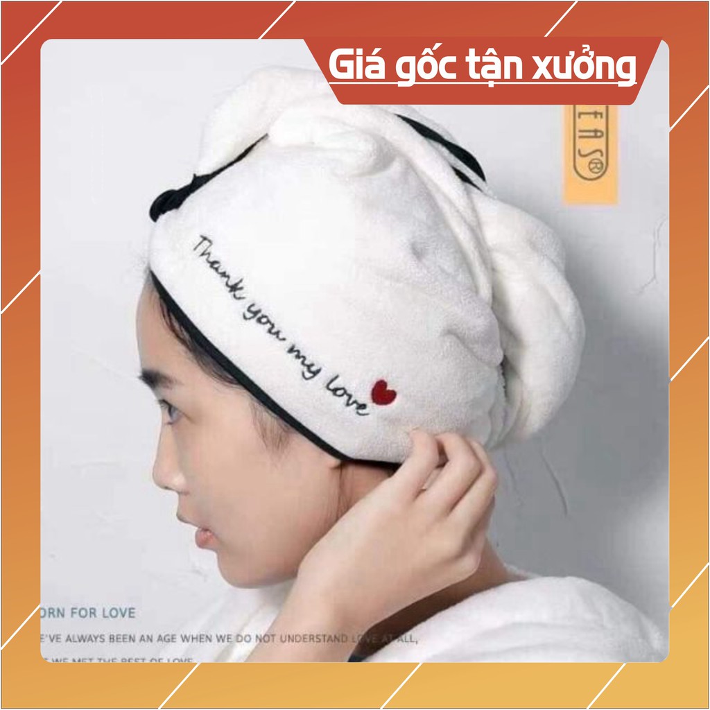 Sẵn hàng combo 10 khăn quấn đầu siêu thấm .