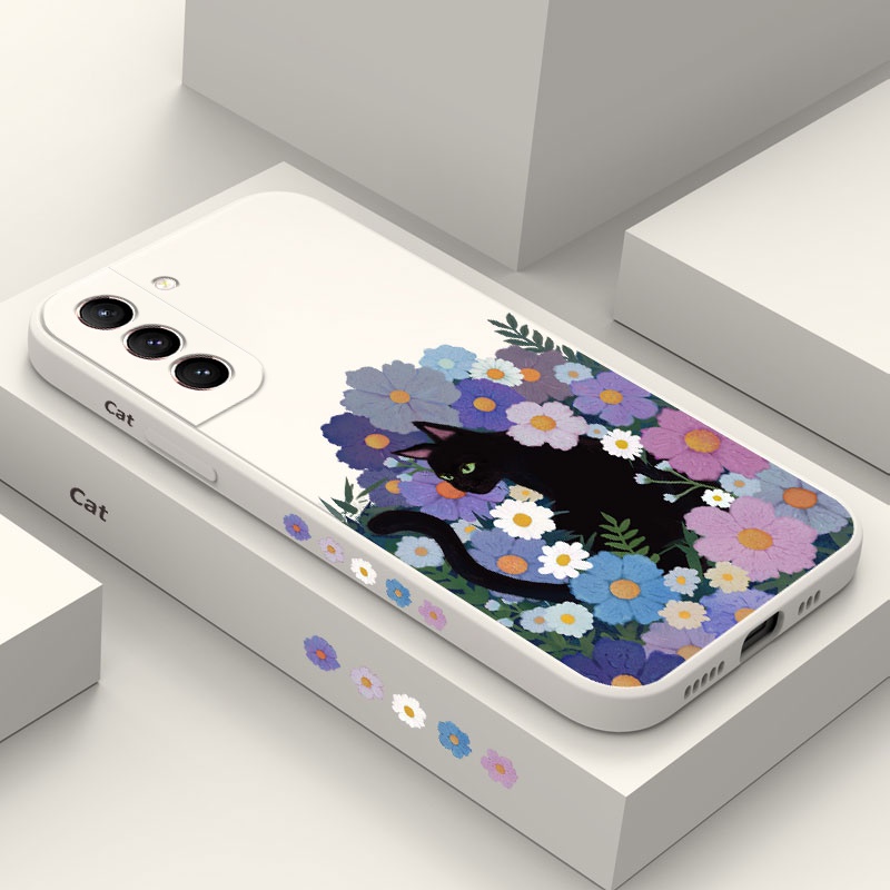 Ốp Điện Thoại Họa Tiết Mèo Dễ Thương Cho Samsung Galaxy S21 S20 FE Ultra Plus