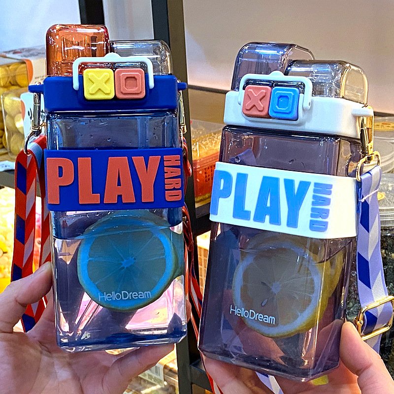 Bình nước Control Play chính hãng Hello Dream chất liệu Tritan an toàn dung tích 520ml, dùng hàng ngày, quà tặng-Ráp