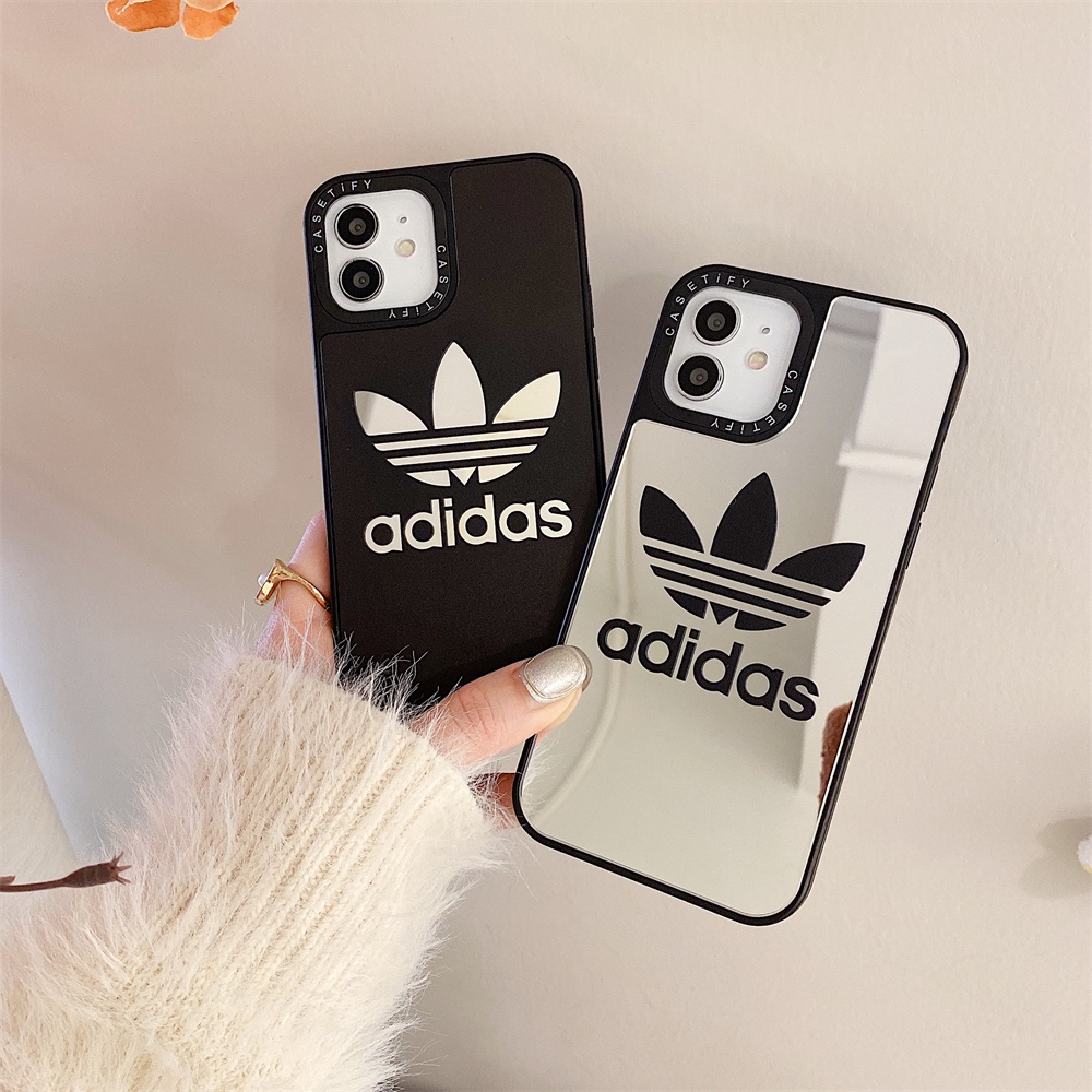 Ốp Điện Thoại Mặt Gương Chống Sốc In Logo Adidas Cho Iphone 13 12 11 Pro 11Pro Max 8 7 Plus X XS Max XR