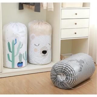TÚI NHỰA ĐỰNG ĐỒ TIỆN ÍCH NHIỀU HÌNH CUTE, CÓ DÂY RÚT ( Size lớn 83x40cm)