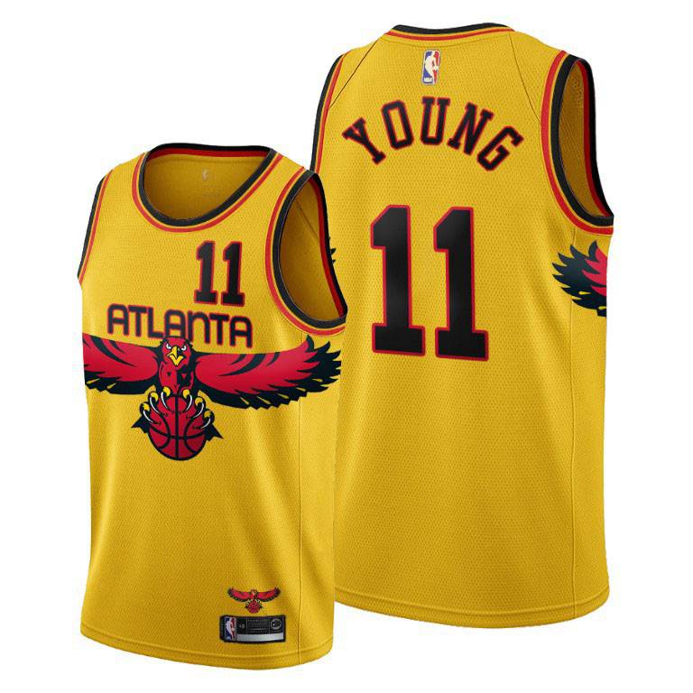 Áo thun bóng rổ jersey Atlanta Hawks 11/ Trae Young 75 sát nách phong cách thể thao