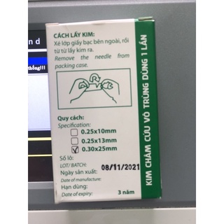 Hộp Kim châm cứu Hải Nam(10 gói 1000 kim)