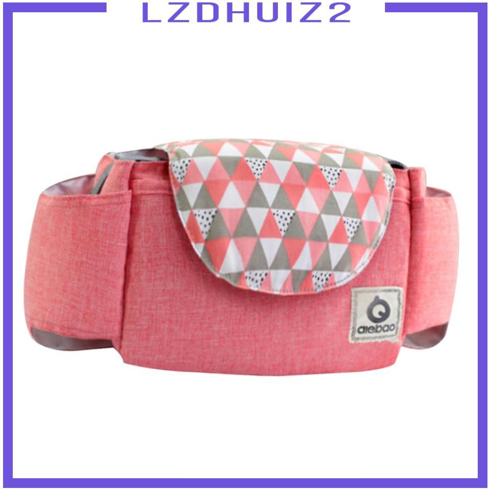 [Lzdhuiz] Les Fleurs Túi Đựng Đồ Gắn Xe Đẩy Em Bé Có Dây Đeo Màu Xám