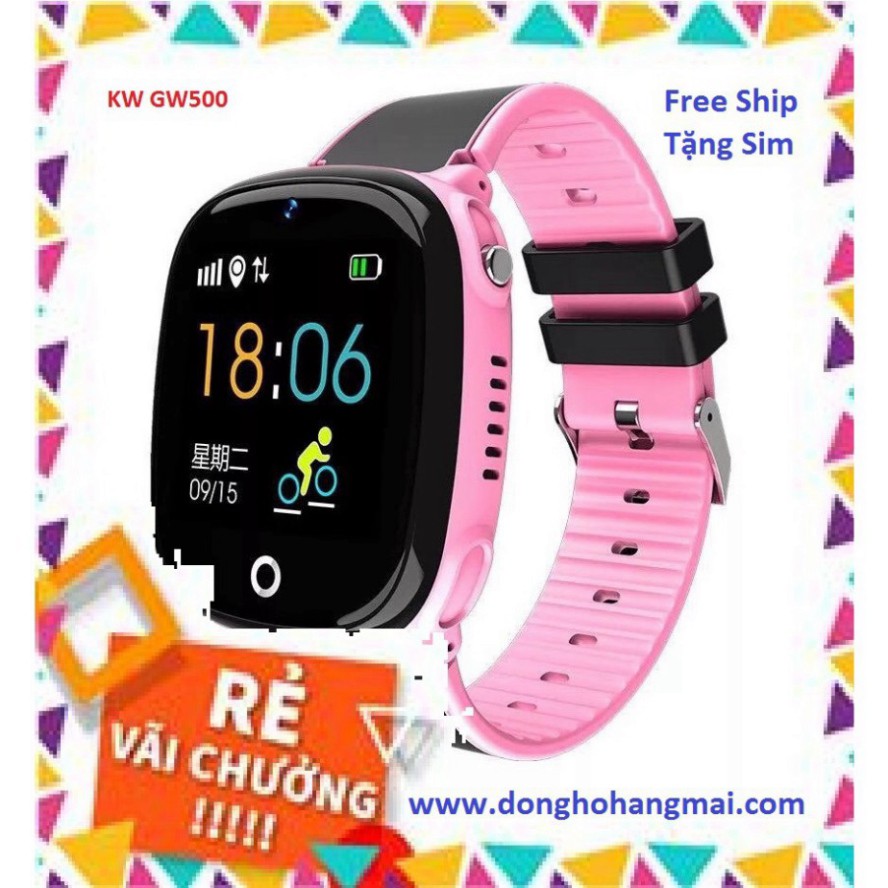 GIẢM GIÁ  [Free Ship - Mã NGUYMA35 giảm 10K] Đồng Hồ Định Vị Trẻ Em Tiếng Việt Kids Watch GW500_Chống Nước_Camera_Định