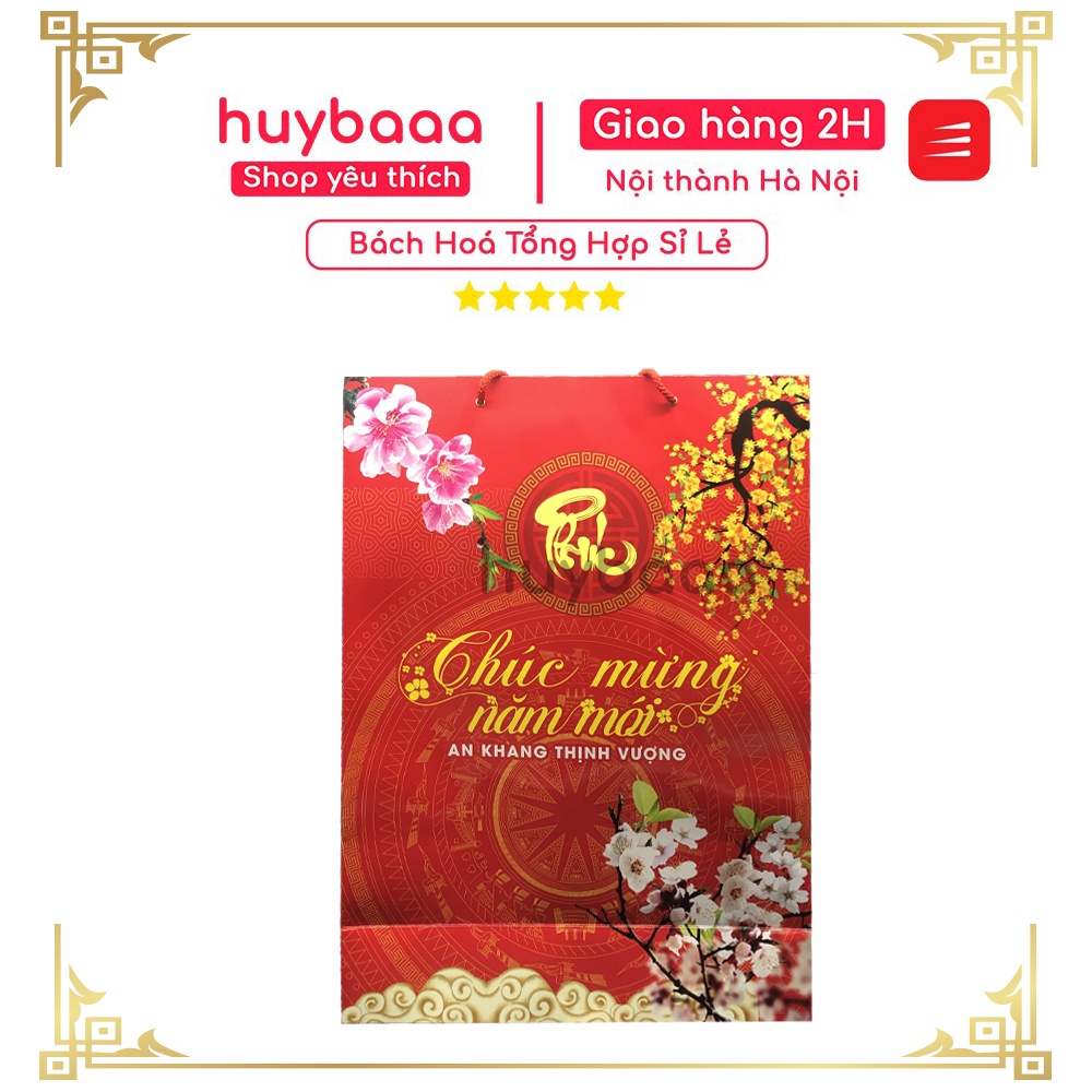 [GIÁ SỈ] Combo 10 Chiếc Túi Giấy đựng quà Chúc Mừng Năm Mới Tiện Lợi, túi tặng quà Gọn Nhẹ Đủ Size