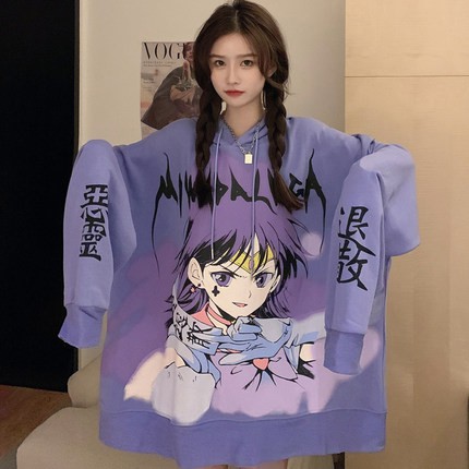 Áo Hoodie mùa thu xuân mỏng nhẹ nhàng rộng rãi  in ảnh anime phong cách nhật bản Order #003