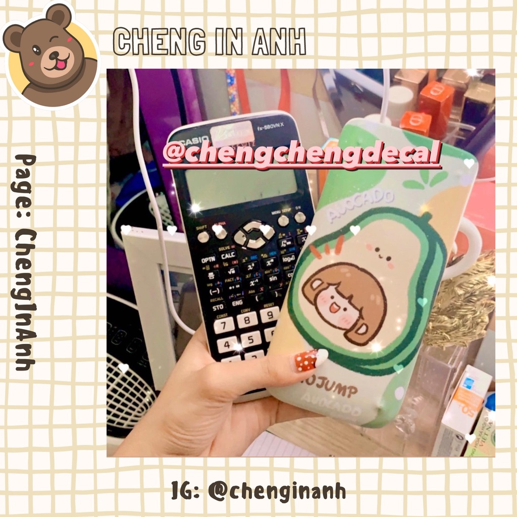 Miếng decal dán máy tính bỏ túi vinacal/casio