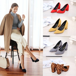 [BÁN LỖ]GIẦY CAO GÓT DA LỘN GÓT VUÔNG
