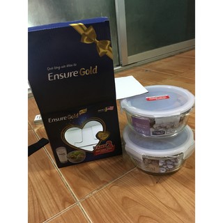 Combo 2 hộp thủy tinh 950ml Lock & lock dùng được trong lò vi sóng HKM Ensure