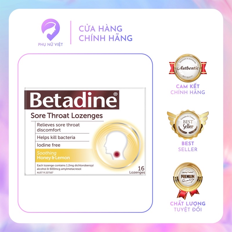 VIÊN NGẬM HO BETADINE SORE THROAT LOZENGES